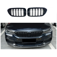 Решетка радиатора BMW 5 series G30 (до рестайлинг) двойная черный лак