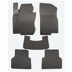 Коврики Автодрайвер для Volkswagen Tiguan Фольксваген Тигуан 2011-2016 соты, резиновые с бортом Avtodriver