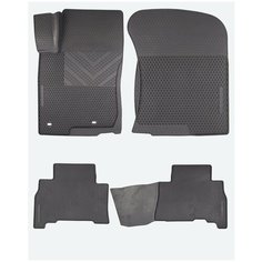 Коврики Автодрайвер для Toyota LC-150 Prado Тойота Прадо 2010-2013 резиновые с бортом, соты Avtodriver