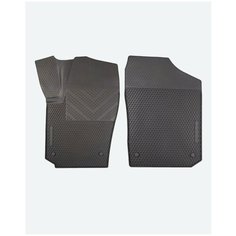 Коврики Автодрайвер для Volkswagen Polo Фольксваген Поло 2010-2020 передние резиновые с бортиком, соты Avtodriver