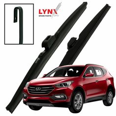 Дворники Hyundai Santa Fe (3) DM / Хендай Санта Фе рест. 2015 2016 2017 2018 2019 Щетки стеклоочистителя зимние LYNXauto к-т 2шт, 650мм-350мм