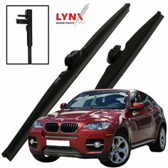 Дворники BMW X6 (1) E71 / БМВ Х6 2008 2009 2010 2011 2012 Щетки стеклоочистителя зимние LYNXauto 600мм-500мм к-т 2шт.