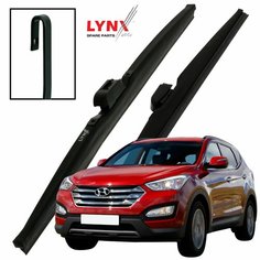 Дворники Hyundai Santa Fe (3) DM / Хендай Санта Фе 2012 2013 2014 2015 2016 Щетки стеклоочистителя зимние LYNXauto к-т 2шт. 650мм-350мм