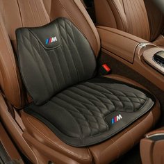 Подушка анатомическая на сиденье Bmw M черная 2шт Нет бренда