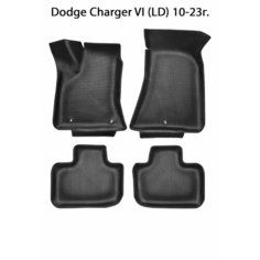 Автомобильные коврики ЭВА с Бортами для Dodge Charger VI (LD) 10-23г. ЕВА соты от SUPERVIP для Додж Чарджер 6. Черный цвет