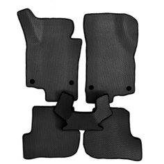 ЕВА коврики для Skoda Yeti 1 (2009-2018) / Шкода Йети 1 / Черные соты / Черный кант / Комплект 5 шт. Evaformat