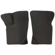 Коврики ЕВА (EVA, ЭВА) для Lada Granta (2011-н. в.) / Лада Гранта / Черные соты / Черный кант / Комплект 2 шт. Evaformat