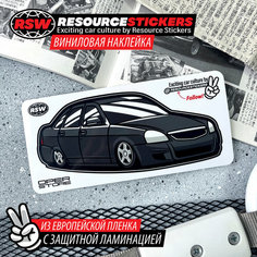 Наклейка машинка Приора седан черная / Resource Stickers
