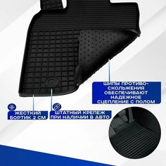 Коврики резиновые Land Rove Range Rover Sport 3 / Рендж Ровер Спорт 3 2023-н. в, с рисунком сетка. Sei Ntex