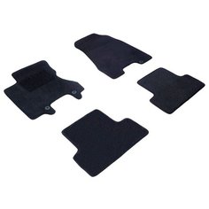 Ворсовые LUX коврики в салон Seintex для Nissan X-Trail (T31) 2007-2015 (черные, 82270)