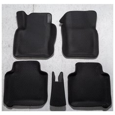 Коврики 3D EVA для Skoda Kodiaq / Шкода Кодиак 3D EVA с бортами. Черные Komatto