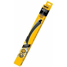 Щетки стеклоочистителя Runway, бескаркасные, с графитовым покрытием, 19" (480 мм), 2 адаптера RW-19G