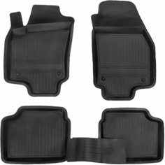 Резиновые коврики с высоким бортом для Opel Astra H sd седан (2007-), с перемычкой, 4 шт. Atoll Group