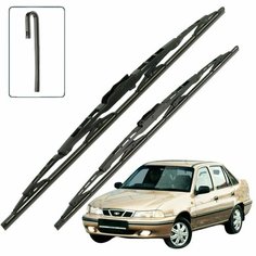 Дворники Daewoo Nexia (1) N100 Дэу Нексия 100 седан рест 2002 2003 2004 2005 2006 2007 2008 Щетки стеклоочистителя каркасные для автомобиля 500мм-500мм к-т 2шт. Lyn Xauto