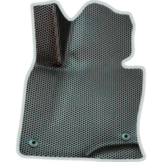 EVA коврик для Mazda CX-5 II (2017-2023) / Черные соты, серебристый кант Evaformat
