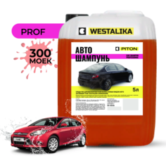 Автошампунь концентрат для бесконтактной мойки Piton CAR SHAMPOO PROFESSIONAL 5 л