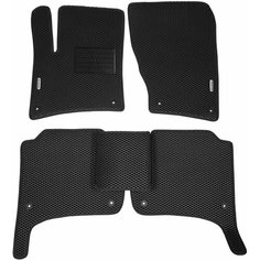 Автомобильные коврики (автоковрики) ЭВА / EVA / ЕВА для VOLKSWAGEN TOUAREG (II) / Фольксваген Туарег 2 / 2010-2018 + подпятник + 2 логотипа АвтоЕва.рф