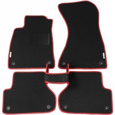 Автомобильные коврики (автоковрики) ЭВА / EVA / ЕВА для AUDI A5 (II) (F5) / Ауди А5 (Ф5) / 2016-2020 + подпятник + 2 логотипа АвтоЕва.рф