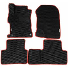 Автомобильные коврики (автоковрики) ЭВА / EVA / ЕВА для HONDA CIVIC (IX) рест. / Хонда Цивик 9 / 2013-2017 + подпятник + 2 логотипа АвтоЕва.рф