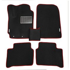 Автомобильные коврики (автоковрики) ЭВА / EVA / ЕВА для HYUNDAI SOLARIS (II) / Хендай солярис 2 / 2017-н. в. + подпятник + 2 логотипа АвтоЕва.рф