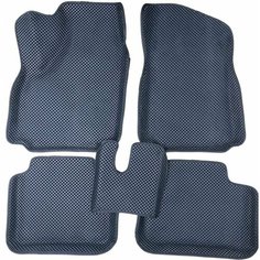 Автомобильные коврики EVA / ЕВА с бортами 3D+ / 3Д+ для ВАЗ (LADA) Niva 2121 (4x4) Urban 2014-н. в. черный(ромб)-черный Gallex