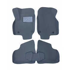 Коврики ЕВА EVA ЭВА с круговыми бортами бортами 3д 3D+ для Hyundai ix55 2008-2013 / Хендай икс55 / серый(сота)-графитовый / резин подпятник Gallex