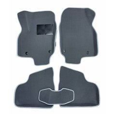 Коврики ЕВА EVA ЭВА с круговыми бортами бортами 3д 3D+ для Hyundai ix55 2008-2013 / Хендай икс55 / серый(сота)-серый / резин подпятник Gallex