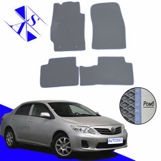 Автомобильные коврики EVA/ЕВА/ЭВА для Toyota Corolla E150 2006-2013 (седан) серый василек Avtoso