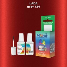 Автоэмаль Color1 в наборе (краска+лак) LADA 124 Krasny Ogon, 20 мл