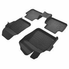 Коврики резиновые Фольксваген Туарег 3 (2018-н. в.)/Volkswagen Touareg III (2018-) 3D LUX SRTK (Саранск) комплект в cалон