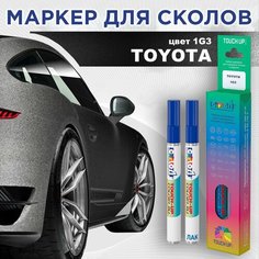 Автоэмаль Color1 в наборе (лак+маркер) Toyota 1G3 - Magnetic Grey, Ash Grey
