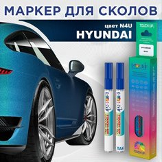 Автоэмаль Color1 в наборе (лак+маркер) Hyundai N4U - Marina Blue, 60 г