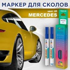 Автоэмаль Color1 в наборе (лак+маркер) Mercedes 40 Black, Schwarz, Nero