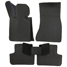 Коврики EVA для BMW 5 G30 (2017-2022) / БМВ 5 Джи 30 / Черные соты / Черный кант / Комплект 5 шт. Evaformat