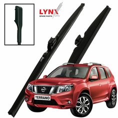 Дворники Nissan Terrano D10 / Ниссан Террано 2014 2015 2016 2017 2018 2019 2020 2021 2022 Щетки стеклоочистителя зимние LYNXauto 600мм-450мм к-т 2шт.