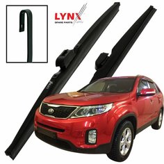 Дворники Kia Sorento (2) XM / Киа Соренто рест. 2012 2013 2014 2015 2016 2017 2018 2019 2020 2021 Щетки стеклоочистителя зимние LYNXauto к-т 2шт, 600мм-500мм