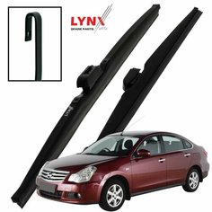 Дворники Nissan Almera (3) G15 / Ниссан Алмера седан 2012 2013 2014 2015 2016 2017 2018 2019 Щетки стеклоочистителя зимние LYNXauto к-т 2 шт, 550мм-400мм