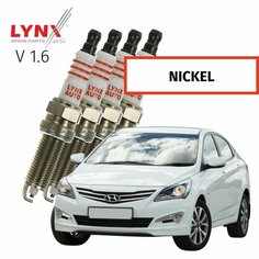 Свечи зажигания Hyundai Solaris (1) / Хендай Солярис 2010 2011 2012 2013 2014 2015 2016 2017 V1.6 G4FC / никель, 4шт LYNXauto