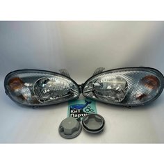 Фара правая левая шевроле ланос Chevrolet Lanos комплект передних фар под корректор Нет бренда