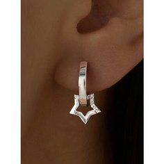Серьги с подвесками, конго Ювелир Карат, серебро, 925 проба, родирование, фианит, размер 15 мм, длина 2 см, , серебристый
