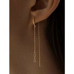 Серьги цепочки Ювелир Карат, серебро, 925 проба, золочение, , золотистый