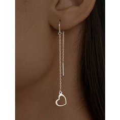 Серьги цепочки, с подвесками Ювелир Карат, серебро, 925 проба, родирование, , серебристый