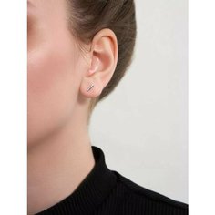 Серьги пусеты Ювелир Карат, серебро, 925 проба, родирование, , серебристый