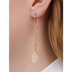 Серьги цепочки, с подвесками Ювелир Карат, серебро, 925 проба, золочение, , серебристый