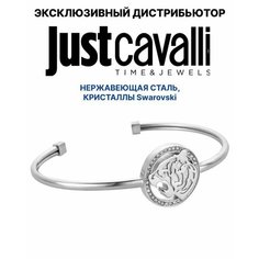 Браслет Just Cavalli, искусственный камень, кристаллы Swarovski, серебряный