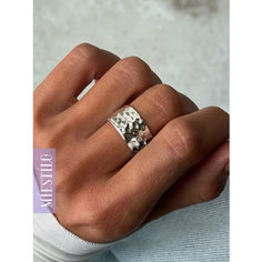Кольцо MIESTILO, серебро, 925 проба, родирование, размер 19, серебристый