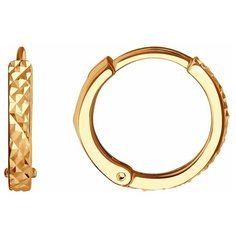 Серьги конго SOKOLOV, красное золото, 585 проба, размер 12 мм