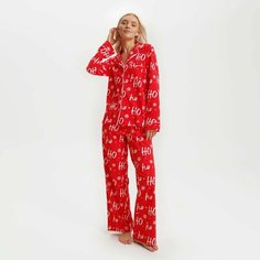 Пижама Kaftan Новый год, размер 40-42, красный