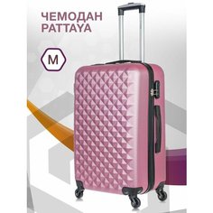 Чемодан Lcase Phatthaya, 59 л, размер M, розовое золото