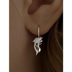 Серьги с подвесками Ювелир Карат, серебро, 925 проба, родирование, фианит, , серебро